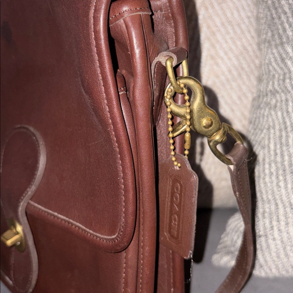 Vintage coach brown leather crossbody - Picture 4 of 12